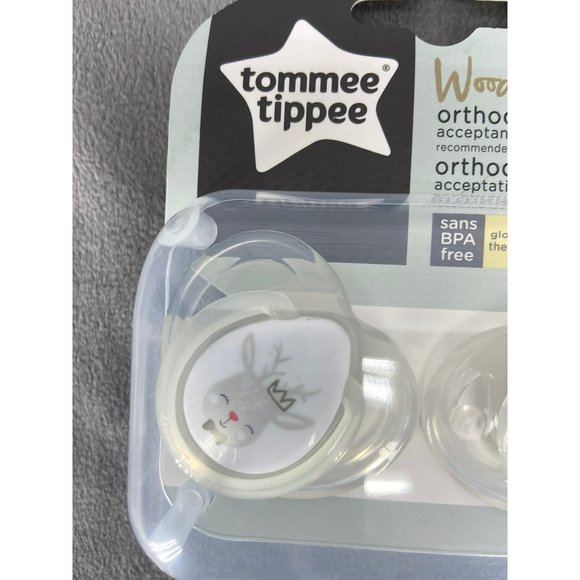 Tommee Tippee Woodland Stars Buck Antlers Orthodontic Set‎ Of 2 Pacifiers - Picture 2 of 6